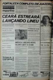 Página do jornal Correio do Ceará de abril de 1975