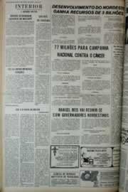 Página do jornal Correio do Ceará de abril de 1975