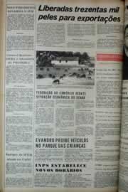 Página do jornal Correio do Ceará de abril de 1975