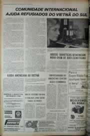 Página do jornal Correio do Ceará de abril de 1975