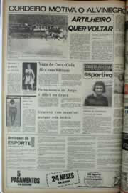 Página do jornal Correio do Ceará de abril de 1975