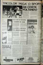 Página do jornal Correio do Ceará de abril de 1975