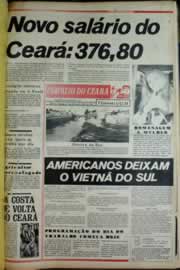 Página do jornal Correio do Ceará de abril de 1975