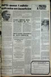 Página do jornal Correio do Ceará de abril de 1975