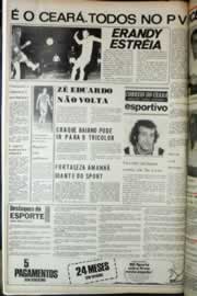 Página do jornal Correio do Ceará de abril de 1975