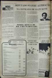Página do jornal Correio do Ceará de novembro de 1975