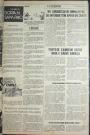 Página do jornal Correio do Ceará de novembro de 1975