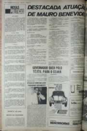 Página do jornal Correio do Ceará de dezembro de 1975