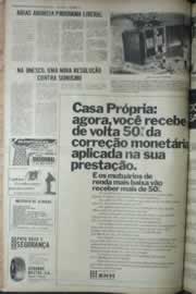 Página do jornal Correio do Ceará de dezembro de 1975