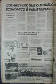 Página do jornal Correio do Ceará de janeiro de 1976