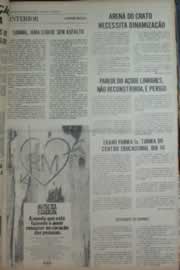 Página do jornal Correio do Ceará de janeiro de 1976