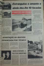 Página do jornal Correio do Ceará de janeiro de 1976