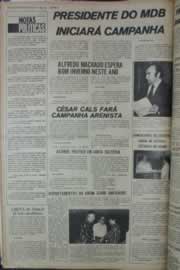 Página do jornal Correio do Ceará de janeiro de 1976