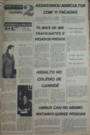 Página do jornal Correio do Ceará de janeiro de 1976