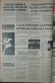 Página do jornal Correio do Ceará de janeiro de 1976