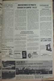 Página do jornal Correio do Ceará de janeiro de 1976