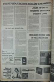 Página do jornal Correio do Ceará de janeiro de 1976