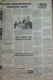 Página do jornal Correio do Ceará de janeiro de 1976