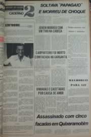 Página do jornal Correio do Ceará de janeiro de 1976