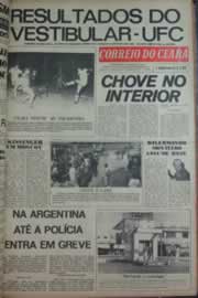 Página do jornal Correio do Ceará de janeiro de 1976