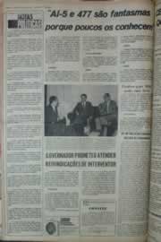 Página do jornal Correio do Ceará de janeiro de 1976