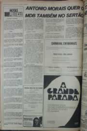 Página do jornal Correio do Ceará de janeiro de 1976