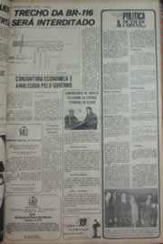 Página do jornal Correio do Ceará de janeiro de 1976