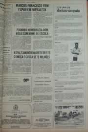 Página do jornal Correio do Ceará de janeiro de 1976