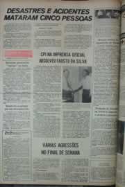 Página do jornal Correio do Ceará de janeiro de 1976
