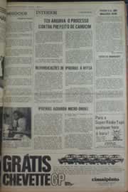 Página do jornal Correio do Ceará de janeiro de 1976