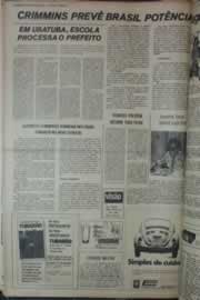 Página do jornal Correio do Ceará de janeiro de 1976