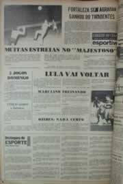 Página do jornal Correio do Ceará de fevereiro de 1976