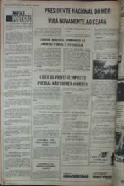Página do jornal Correio do Ceará de fevereiro de 1976