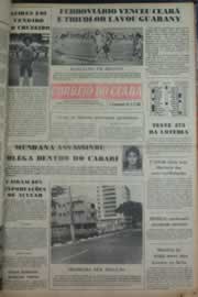 Página do jornal Correio do Ceará de fevereiro de 1976
