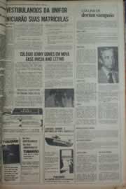 Página do jornal Correio do Ceará de fevereiro de 1976
