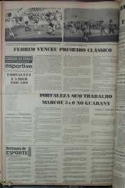Página do jornal Correio do Ceará de fevereiro de 1976