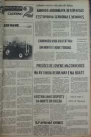 Página do jornal Correio do Ceará de fevereiro de 1976