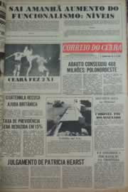 Página do jornal Correio do Ceará de fevereiro de 1976