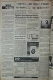 Página do jornal Correio do Ceará de fevereiro de 1976