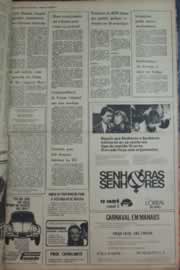 Página do jornal Correio do Ceará de fevereiro de 1976