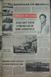 Página do jornal Correio do Ceará de fevereiro de 1976