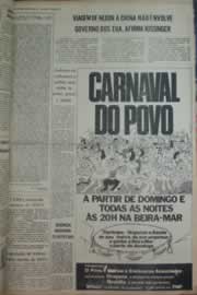 Página do jornal Correio do Ceará de fevereiro de 1976
