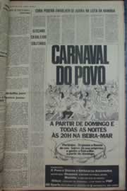 Página do jornal Correio do Ceará de fevereiro de 1976