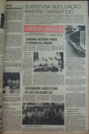 Página do jornal Correio do Ceará de fevereiro de 1976
