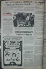 Página do jornal Correio do Ceará de março de 1976