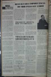 Página do jornal Correio do Ceará de março de 1976
