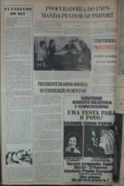 Página do jornal Correio do Ceará de março de 1976