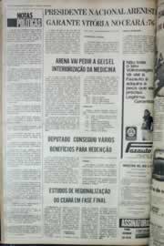 Página do jornal Correio do Ceará de março de 1976