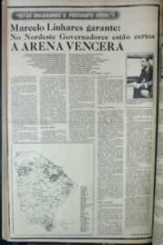 Página do jornal Correio do Ceará de março de 1976