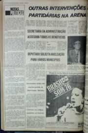 Página do jornal Correio do Ceará de março de 1976
